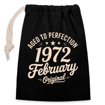 Février 1972 - February 1972 - Closable cotton gift bag (14x20cm) - black - Front