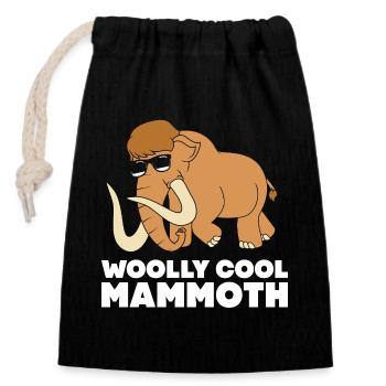 Mammoth - Closable cotton gift bag (14x20cm) - black - Front