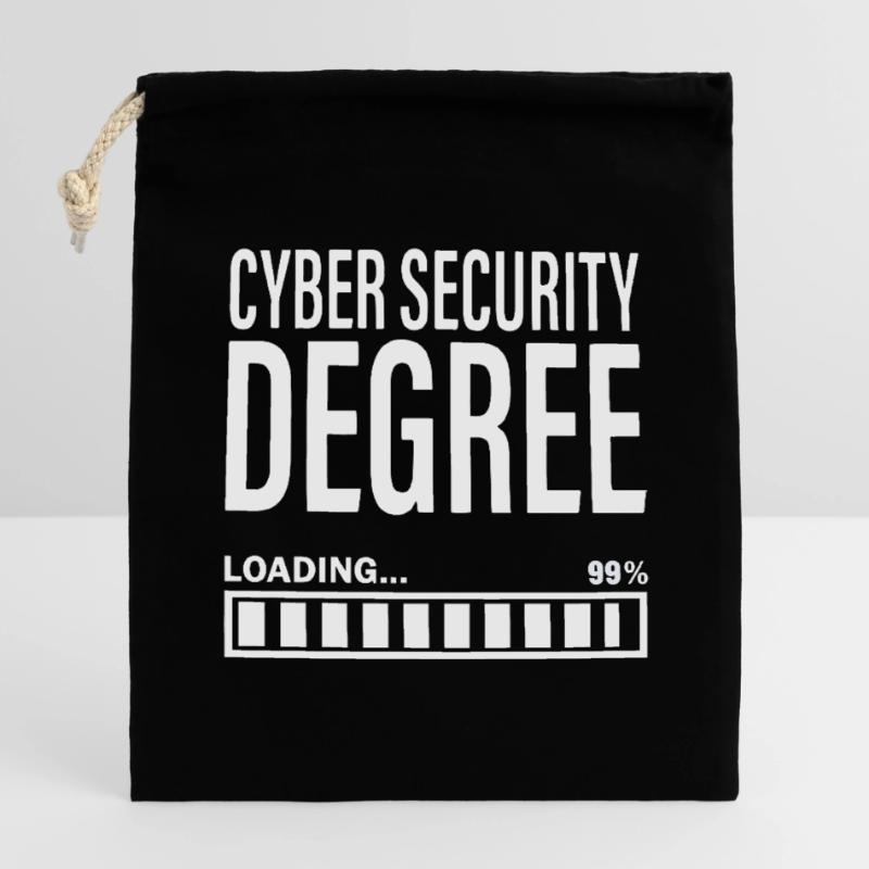 Cybersecurity Student Engineer Cyber Security Closable cotton gift bag (14x20cm)
