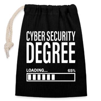 Cybersicherheits-Studenten-Ingenieur Cybersicherheit - Verschließbarer Geschenkbeutel aus Baumwolle (14x20cm) - Schwarz - Vorne