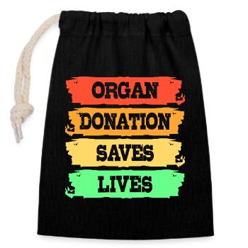 Liver Organ Donor Liver Donation Organ Donor - Closable cotton gift bag (14x20cm) - black - Front