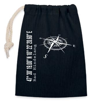 Bad Hindelang - Verschließbarer Geschenkbeutel aus Baumwolle (14x20cm) - Navy - Vorne