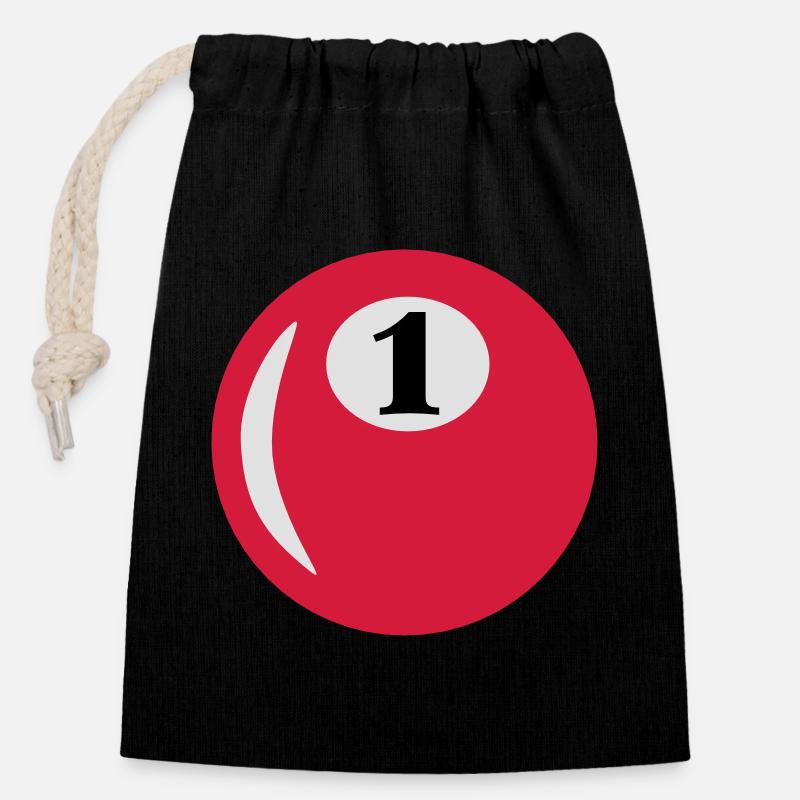 1st birthday - Closable cotton gift bag (14x20cm) - black