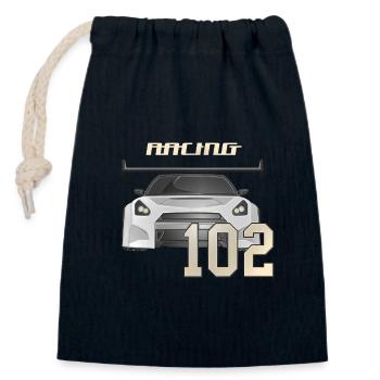 GTR RACING 102 – Sportwagen Racing Design - Verschließbarer Geschenkbeutel aus Baumwolle (14x20cm) - Navy - Vorne