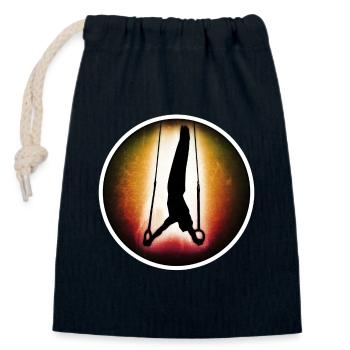 Gymnastics - Rings - Closable cotton gift bag (14x20cm) - navy - Front