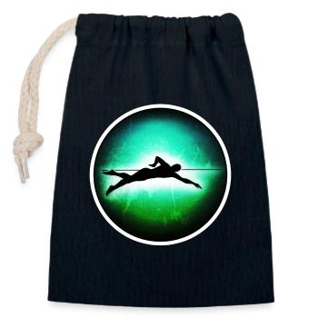 Schwimmen - Schwimmer - Verschließbarer Geschenkbeutel aus Baumwolle (14x20cm) - Navy - Vorne