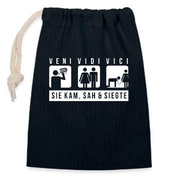 Bachelor Party Kam Saw Said Saying Party - Closable cotton gift bag (14x20cm) - navy - Front