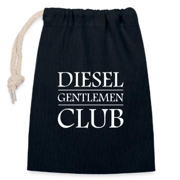 Diesel & Hubraum - Verschließbarer Geschenkbeutel aus Baumwolle (14x20cm) - Navy - Vorne