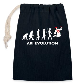 Abitur Abiturient Schulabschluss Evolution Abi - Verschließbarer Geschenkbeutel aus Baumwolle (14x20cm) - Navy - Vorne