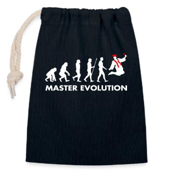 Master evolution development graduation diploma - Closable cotton gift bag (14x20cm) - navy - Front