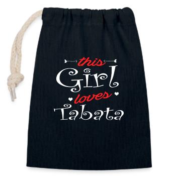 Tabata Interval Training Hiit Cardio Stark Hakuna - Closable cotton gift bag (14x20cm) - navy - Front