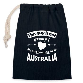 Australien Ferien - Verschließbarer Geschenkbeutel aus Baumwolle (14x20cm) - Navy - Vorne