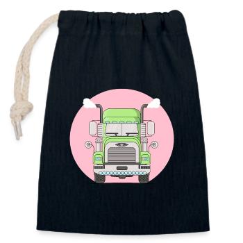 Truck Trucks Laster - Verschließbarer Geschenkbeutel aus Baumwolle (14x20cm) - Navy - Vorne