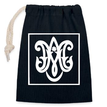 Ave Maria (dunkel) - Verschließbarer Geschenkbeutel aus Baumwolle (14x20cm) - Navy - Vorne