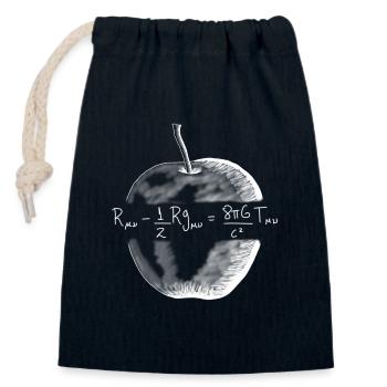 Equation of general relativity - Closable cotton gift bag (14x20cm) - navy - Front