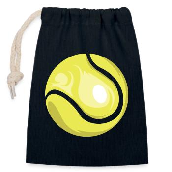 Tennis Ball Icon Tennis Player Club Team - Closable cotton gift bag (14x20cm) - navy - Front