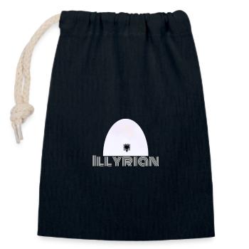 Plisi - Closable cotton gift bag (14x20cm) - navy - Front