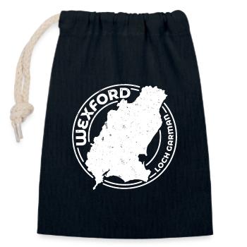 Wexford Irland County | Landkarte Kontur Stempel - Verschließbarer Geschenkbeutel aus Baumwolle (14x20cm) - Navy - Vorne