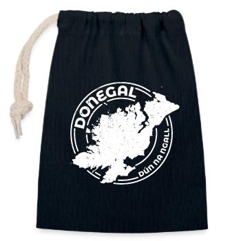 Donegal Irland County | Landkarte Kontur Stempel - Verschließbarer Geschenkbeutel aus Baumwolle (14x20cm) - Navy - Vorne