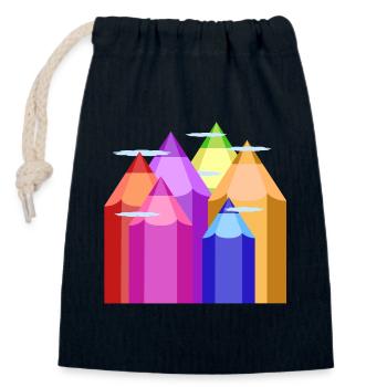 Peaks of Color - Verschließbarer Geschenkbeutel aus Baumwolle (14x20cm) - Navy - Vorne
