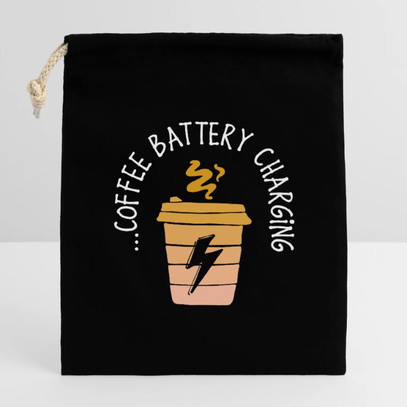 Kaffeeliebhaber Kaffee Statement Kaffeetrinker Verschließbarer Geschenkbeutel aus Baumwolle (14x20cm)
