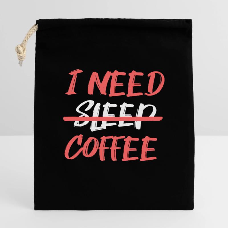 Fatigue Coffee Lovers Statement Coffee Drinking Closable cotton gift bag (14x20cm)