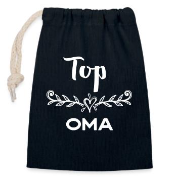 Großmutter Beste Oma Statement Glückwunsch - Verschließbarer Geschenkbeutel aus Baumwolle (14x20cm) - Navy - Vorne