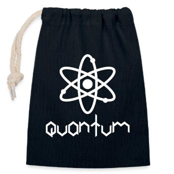 Quantum - Verschließbarer Geschenkbeutel aus Baumwolle (14x20cm) - Navy - Vorne