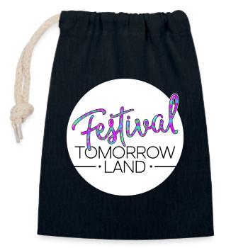 Tomorrowland Festival - Closable cotton gift bag (14x20cm) - navy - Front