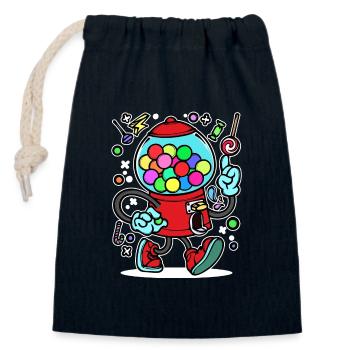 Sweet tooth Sweets Statement Dessert - Sac cadeau en coton avec cordon (14 x 20 cm) - bleu marine - Devant