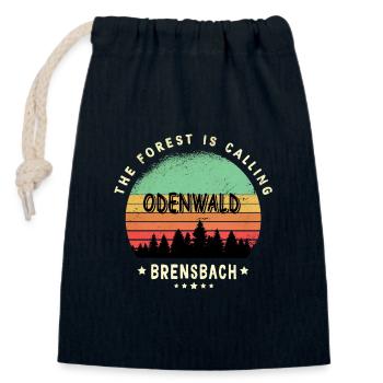 Brensbach Odenwald Design - Verschließbarer Geschenkbeutel aus Baumwolle (14x20cm) - Navy - Vorne