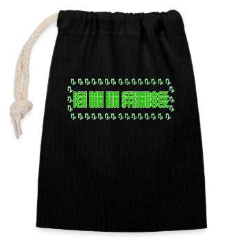 Capricorn Zodiac Sign Statement Horoscope - Closable cotton gift bag (14x20cm) - black - Front