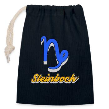 Superstition Esoteric Capricorn Horoscope Constellation - Closable cotton gift bag (14x20cm) - navy - Front