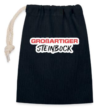 Steinbock Statement Tierkreiszeichen Esoterik - Verschließbarer Geschenkbeutel aus Baumwolle (14x20cm) - Navy - Vorne