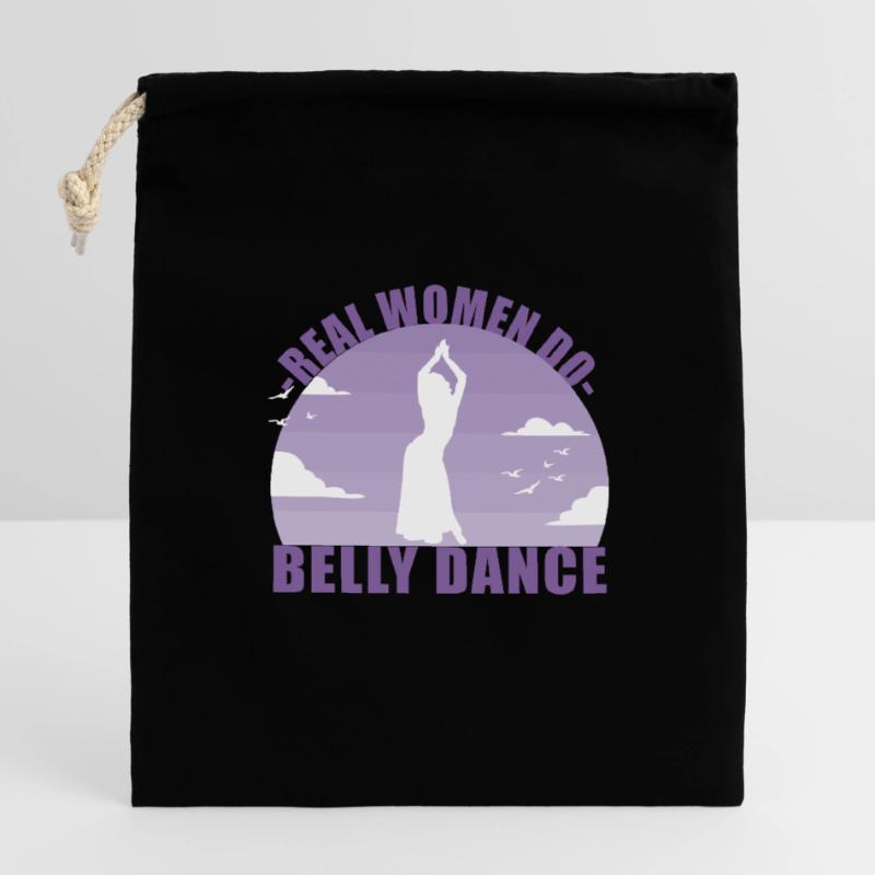 Belly Dance Belly Dancer Dancer Gift Closable cotton gift bag (14x20cm)