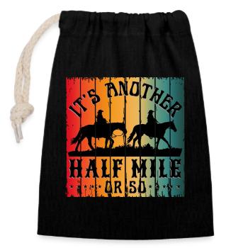 C’EST ENCORE UN DEMI-MILE OU PLUS - Sac cadeau en coton avec cordon (14 x 20 cm) - noir - Devant