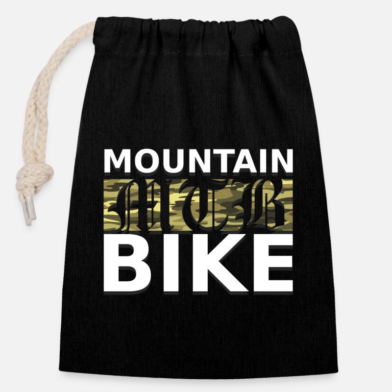 VTT VTT - Sac cadeau en coton avec cordon (14 x 20 cm) - noir