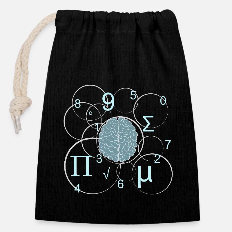 L’ scientifique - Sac cadeau en coton avec cordon (14 x 20 cm) - noir