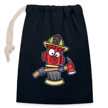 Firefighter Firefighter Helmet Extinguishing - Closable cotton gift bag (14x20cm) - navy - Front