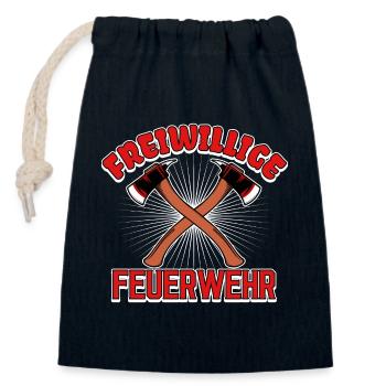 Feuerwehr Brandschutz Statement Berufsfeuerwehr - Verschließbarer Geschenkbeutel aus Baumwolle (14x20cm) - Navy - Vorne