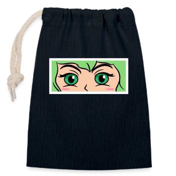 Anime Zeichentrick Comic Manga Cosplay Nerdy - Verschließbarer Geschenkbeutel aus Baumwolle (14x20cm) - Navy - Vorne