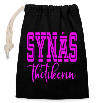 Synästhetikerin - Synästhesie SINNE - Verschließbarer Geschenkbeutel aus Baumwolle (14x20cm) - Schwarz - Vorne