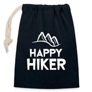 Hike Hiking Hikers Mountains Statement Tours - Closable cotton gift bag (14x20cm) - navy - Front