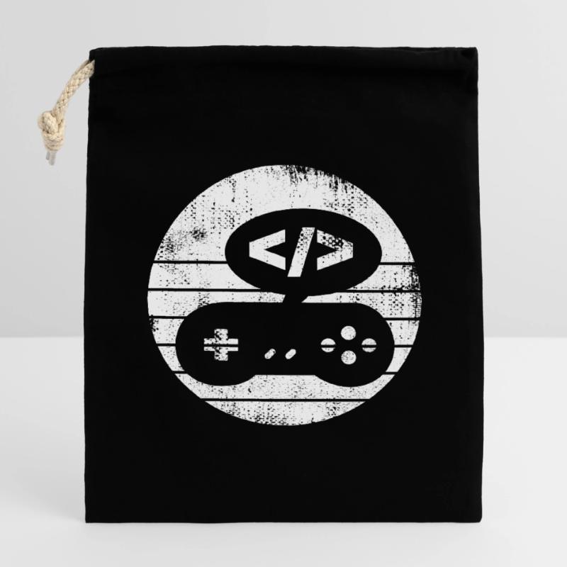 Game Developer Closable cotton gift bag (14x20cm)