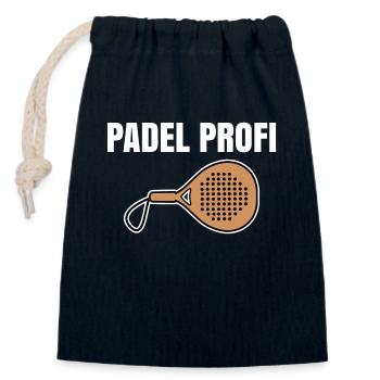 Racket Padel Player Statement Padel Game Sports - Closable cotton gift bag (14x20cm) - navy - Front