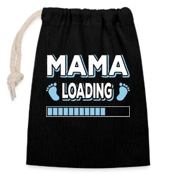Mom Loading Mom Mothers Mom Mommy Mother's Day - Closable cotton gift bag (14x20cm) - black - Front