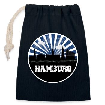 Hamburg Home Game Skyline - Closable cotton gift bag (14x20cm) - navy - Front