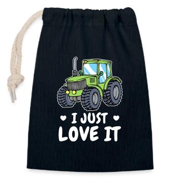Landwirt Statement Kraftfahrzeug Traktor Ackerbau - Verschließbarer Geschenkbeutel aus Baumwolle (14x20cm) - Navy - Vorne