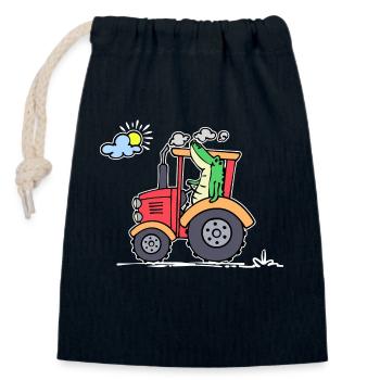 Feld Bauer Tractor Agricultural Machinery Commercial Vehicle - Closable cotton gift bag (14x20cm) - navy - Front