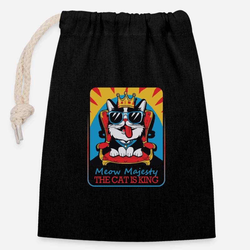 Royal Hangover - Closable cotton gift bag (14x20cm) - black